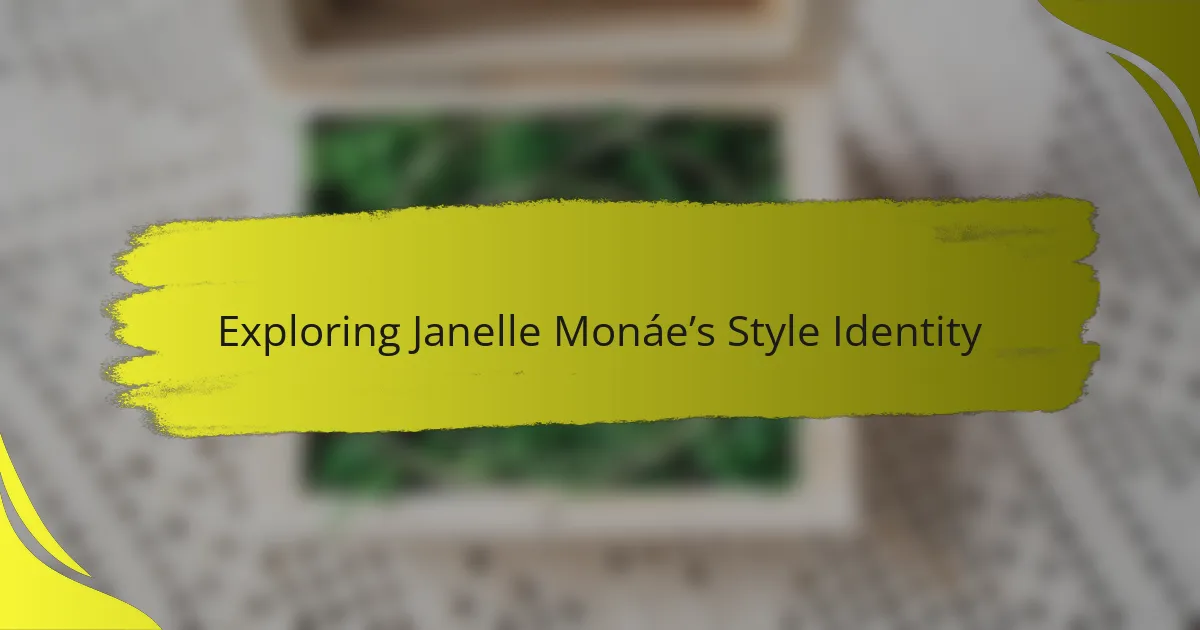 Exploring Janelle Monáe’s Style Identity
