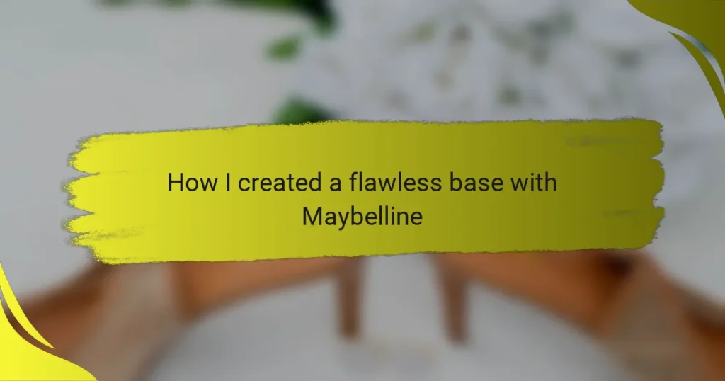 How I created a flawless base with Maybelline