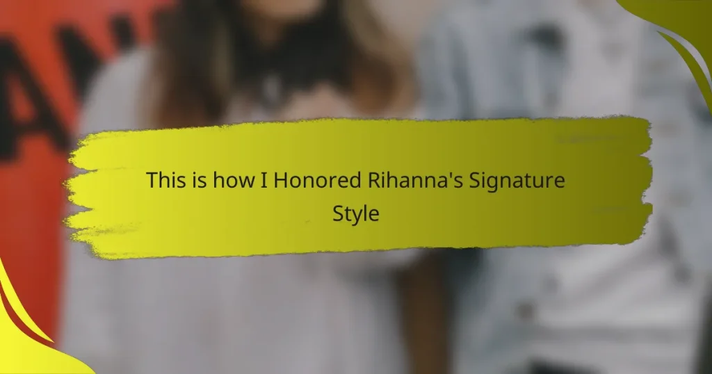 This is how I Honored Rihanna’s Signature Style