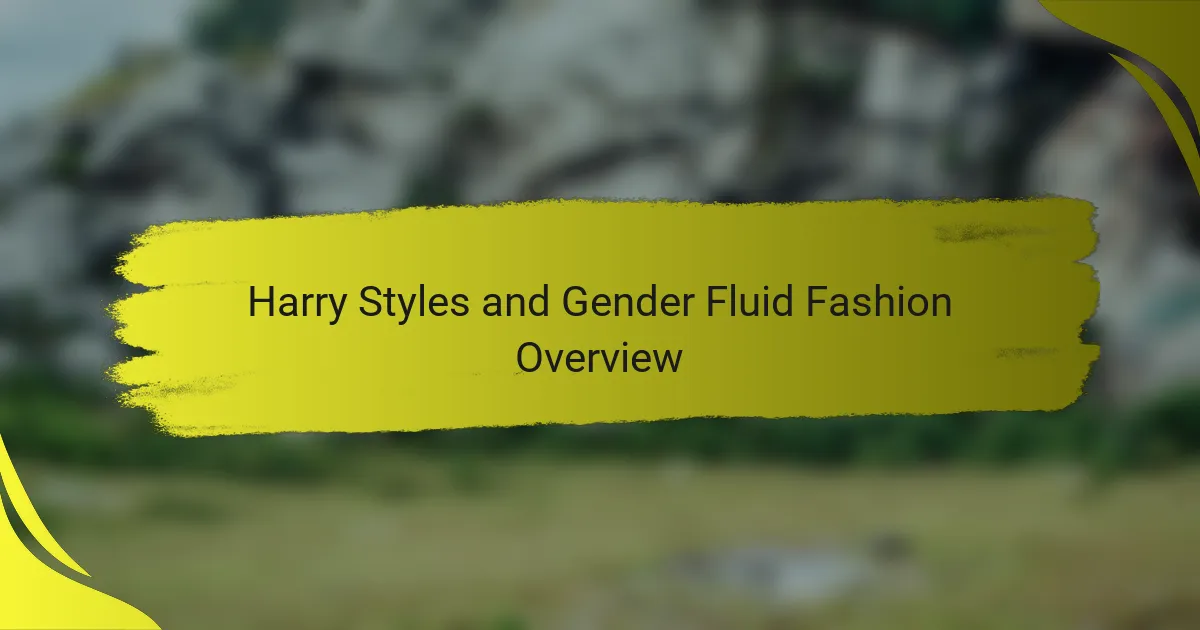 Harry Styles and Gender Fluid Fashion Overview