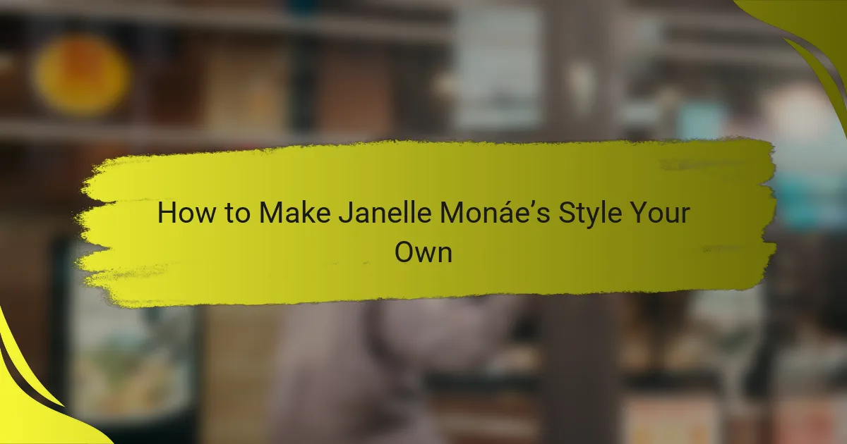 How to Make Janelle Monáe’s Style Your Own