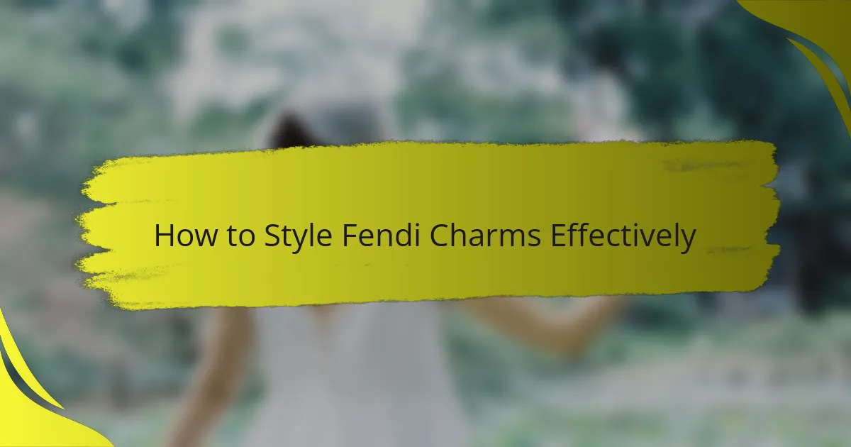 How to Style Fendi Charms Effectively