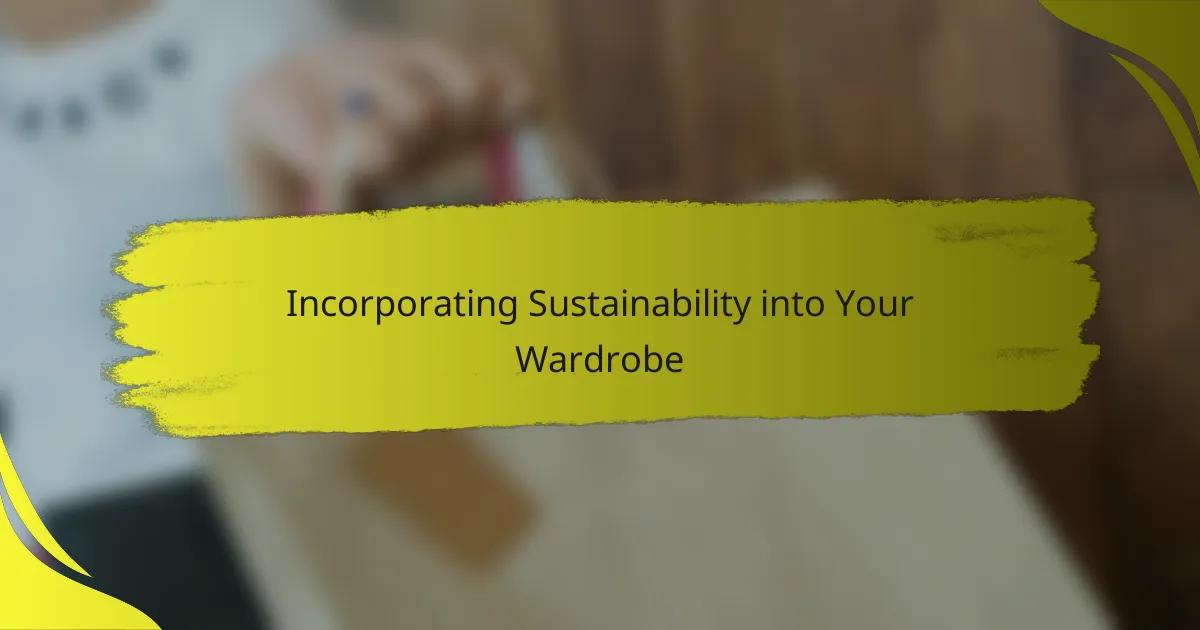 Incorporating Sustainability into Your Wardrobe