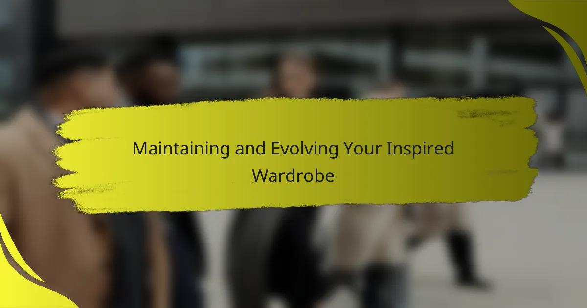 Maintaining and Evolving Your Inspired Wardrobe