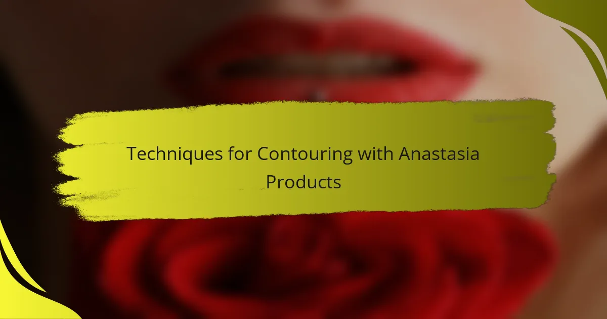 Techniques for Contouring with Anastasia Products