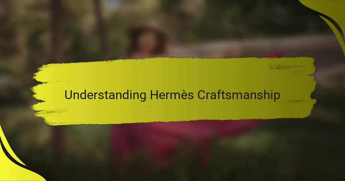 Understanding Hermès Craftsmanship