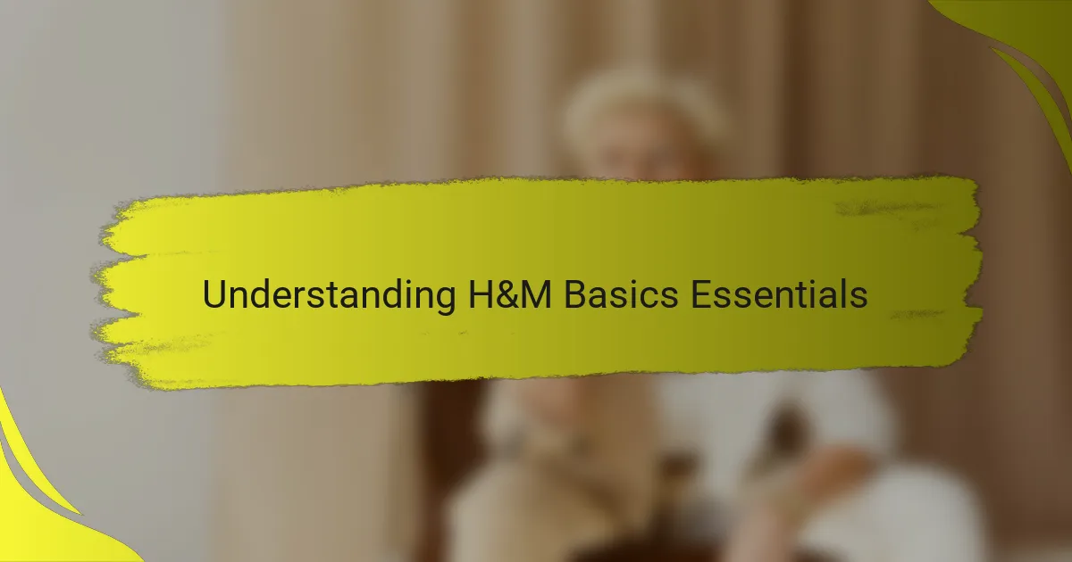 Understanding H&M Basics Essentials