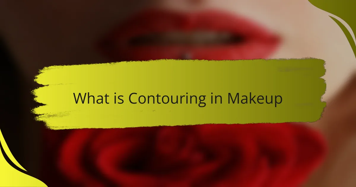 What is Contouring in Makeup